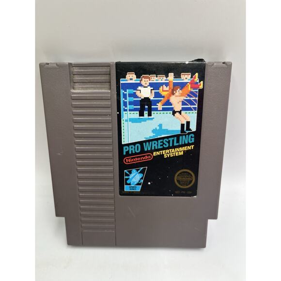 Pro Wrestling -- Nes Nintendo Original Authentic Game Clean Tested - Picture 1 of 5